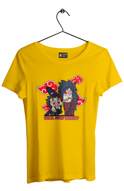 Women's t-shirt with prints Rick and Morty. Adventures, black humor, cartoon, naruto, rick, rick and morty, sci-fi, tragicomedy. 2070702