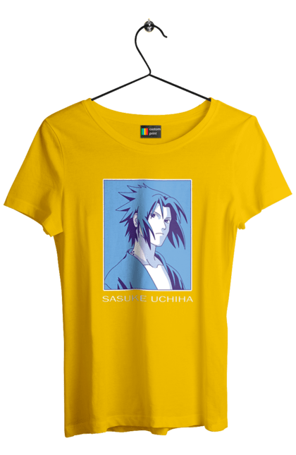 Women's t-shirt with prints Naruto Sasuke Uchiha. Anime, manga, naruto, sasuke, sasuke uchiha, team 7, team number 7, uchiha. 2070702