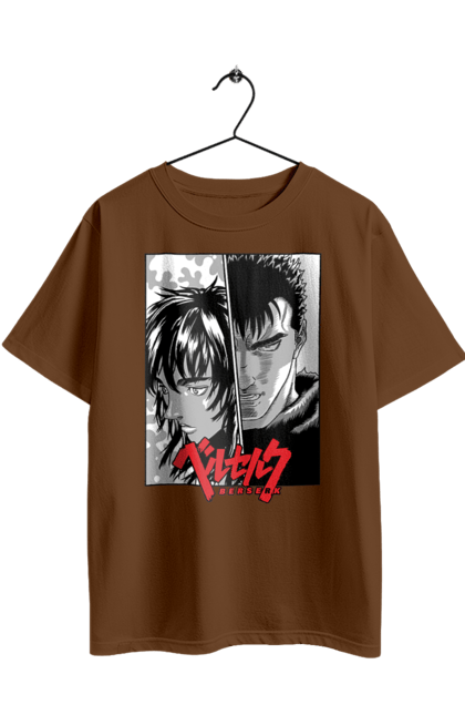 Oversized t-shirt with prints Berserk. Anime, berserk, griffith, guts, kentaro miura, manga. 2070702