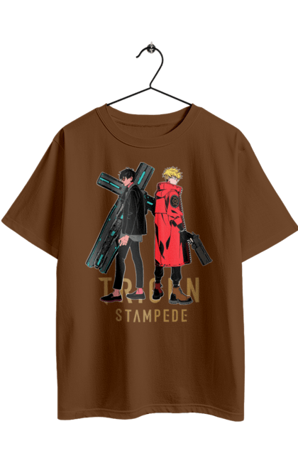 Oversized t-shirt with prints Trigun. Anime, manga, netflix, nicholas d. wolfwood, trigun, vash the stampede. 2070702