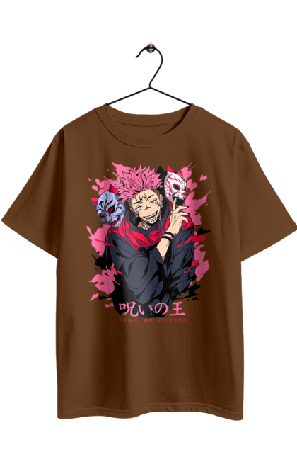 Футболка оверсайз з принтом "Магічна битва Сукуна". Anime, jujutsu kaisen, manga, sukuna, аніме, магічна битва, манга, містика, сукуна, темне фентезі. 2070702