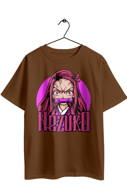 Футболка оверсайз з принтом "Винищувач Демонів Незуко". Demon slayer, kimetsu no yaiba, nezuko, аніме, винищувач демонів, манга, незуко, серіал. 2070702