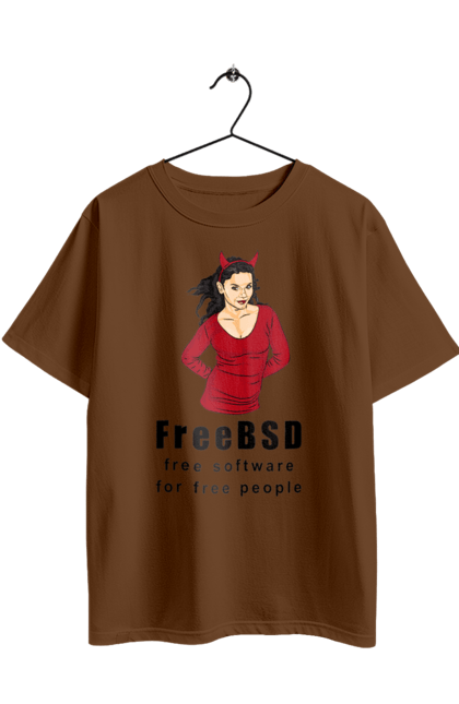 Футболка оверсайз з принтом "Freebsd Для Вільних". Bsd, freebsd, unix, адміністратор, айті, айтішник, безкоштовна, безкоштовно, бестія, вільна, демон, демонесса, доступність, незалежність, операційна система, ос, програміст, програмне забезпечення, свобода, сисадмін, система, системний адміністратор, софт, текст, червоний, чорний. 2070702