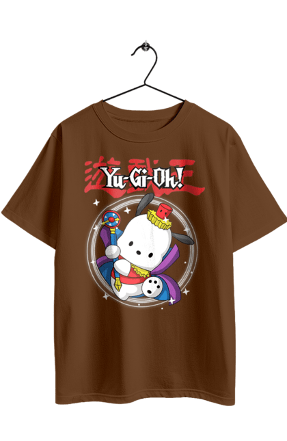 Oversized t-shirt with prints Yu Gi Oh! Pochacco. Brand, character, hello kitty, pochacco, yu gi oh, yugio. 2070702