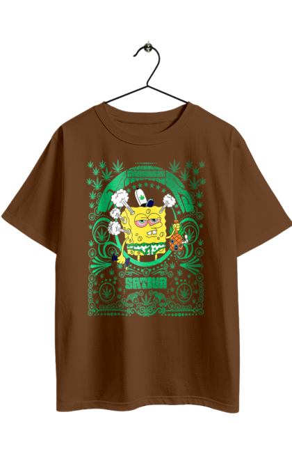 Футболка оверсайз з принтом "Губка Боб". Spongebob, губка боб, мультик, мультсеріал, спанч боб. 2070702