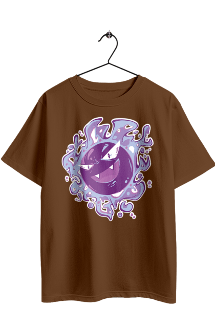 Футболка оверсайз з принтом "Покемон Гастлі". Gastly, nintendo, pokémon go, аніме, гастлі, ігри, покемон. 2070702