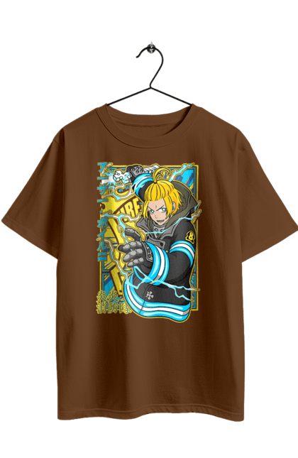 Футболка оверсайз з принтом "Палаюча пожежна бригада Артур Бойл". Arthur boyle, fire force, аніме, артур, артур бойл, королівський лицар, манга, палаюча пожежна бригада. 2070702