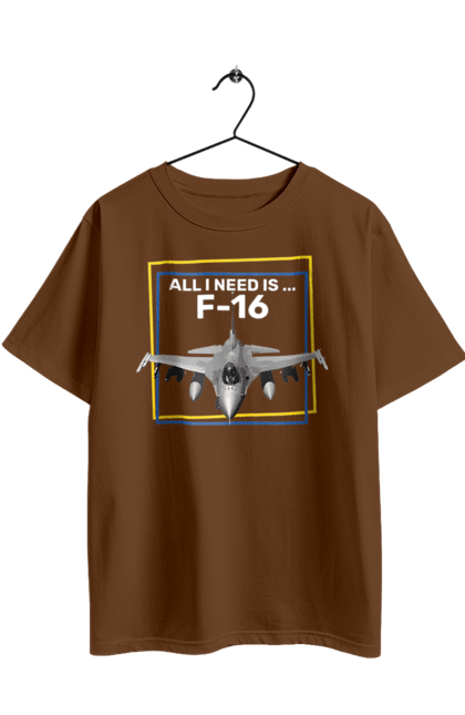 Футболка оверсайз з принтом "F16". F16, himars, залужний, зброя, літак. 2070702