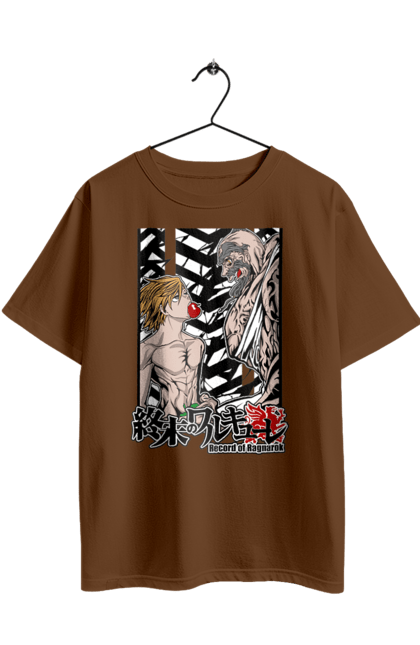 Футболка оверсайз з принтом "Повість про кінець світу Адам та Зевс". Adam, anime, manga, record of ragnarok, zeus, адам, аніме, зевс, комікс, манга. 2070702