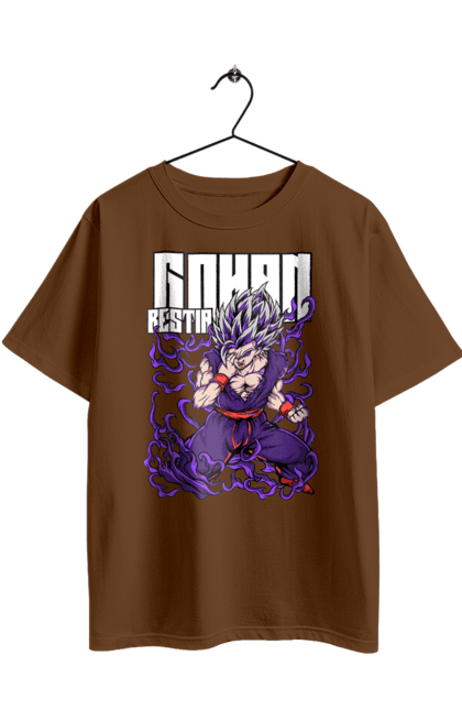 Футболка оверсайз з принтом "Перли дракона Гохан". Anime, dragon ball, goku, manga, аніме, гоку, гохан, манга, перли дракона. 2070702