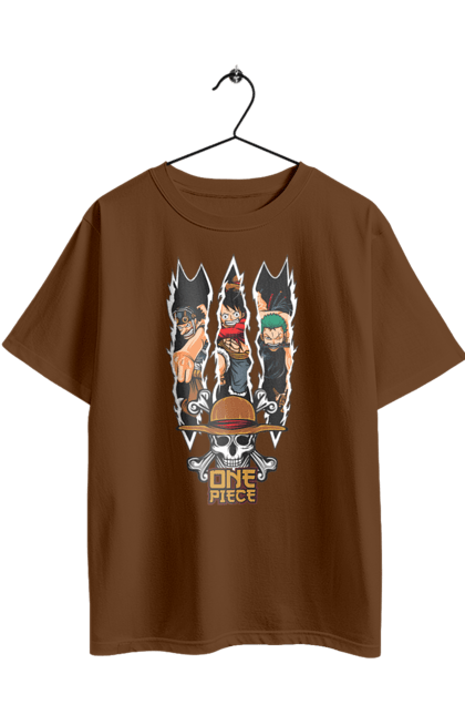 Футболка оверсайз з принтом "Ван Піс Луффі". Luffy, one piece, аніме, ван піс, великий куш, луффі, манга, монки де луффі, пірати. 2070702