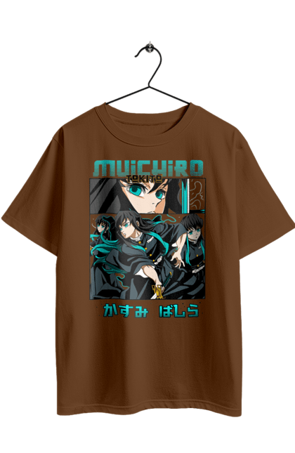 Футболка оверсайз з принтом "Винищувач Демонів Муічіро". Demon slayer, kimetsu no yaiba, muichiro, muichiro tokito, аніме, винищувач демонів, манга, муічіро, муічіро токіто, серіал. 2070702