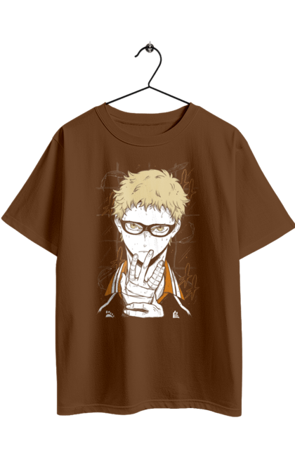 Футболка оверсайз з принтом "Волейбол!! Кей Цукішіма". Anime, haikyu, kei tsukishima, manga, tsukishima, аніме, волейбол, кей цукішіма, манга, цукішіма. 2070702
