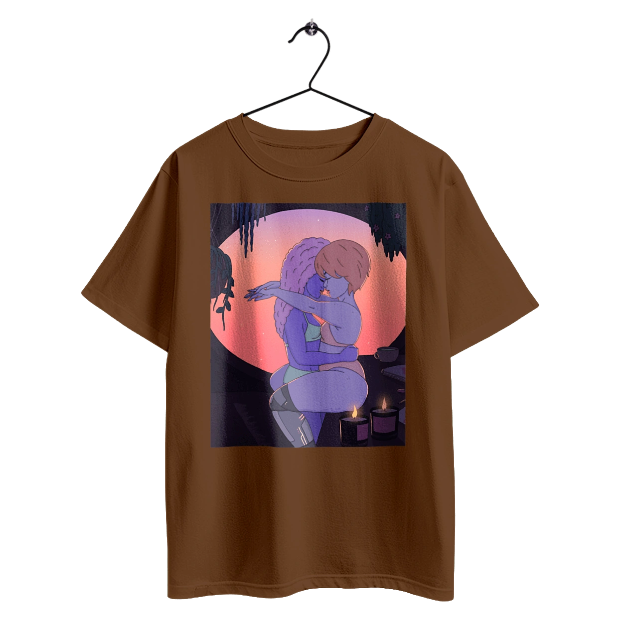 Фиолетовые Девушки Обнимаются