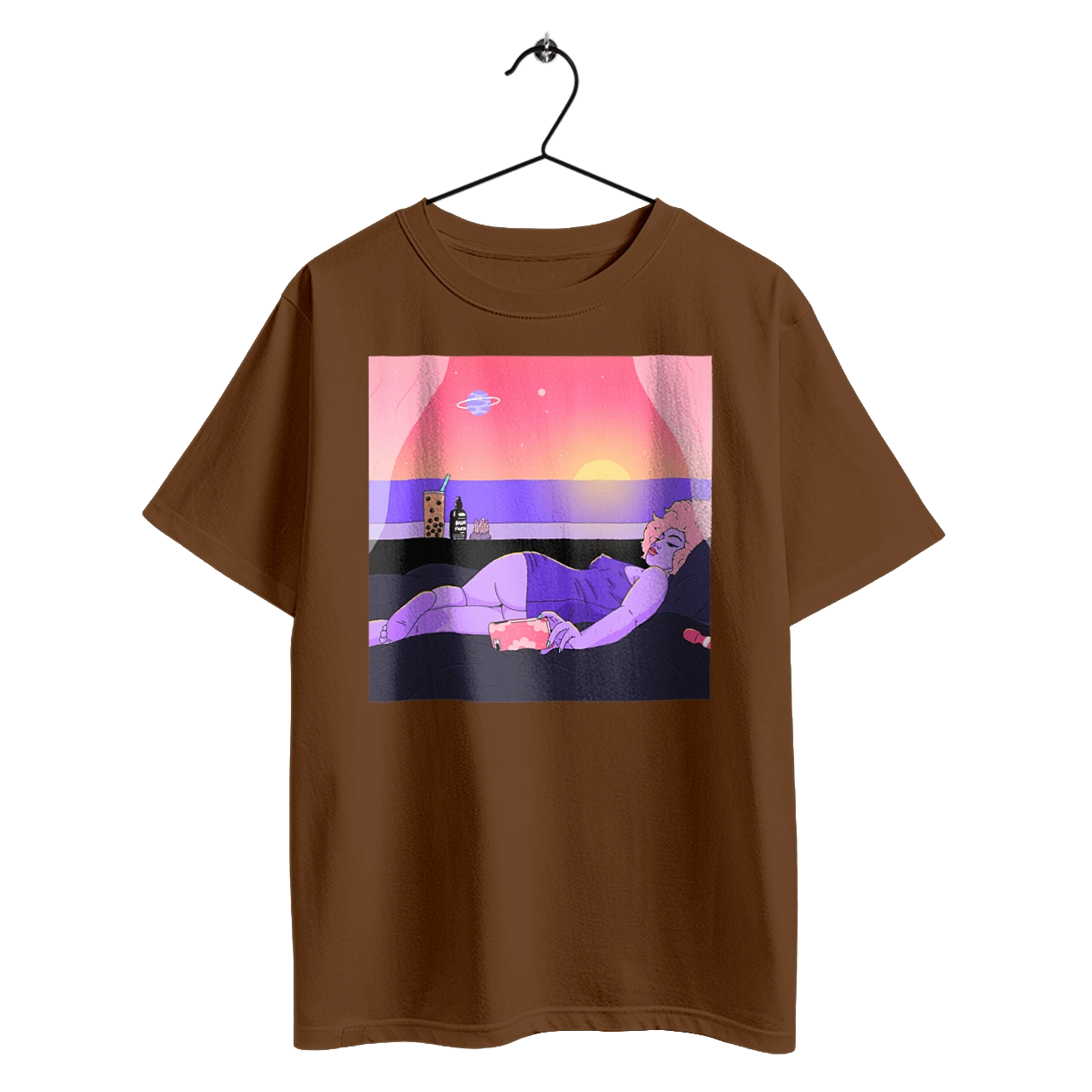 Purple Girl On Vacation