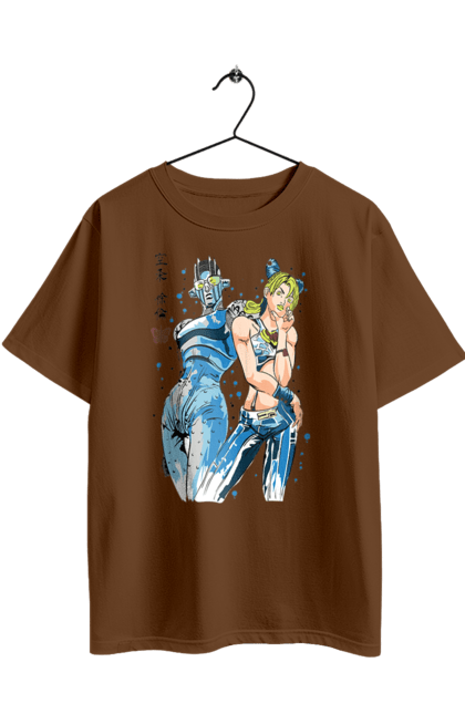 Футболка оверсайз з принтом "ДжоДжо Джолін Кудзе". Jojo, jojo’s bizarre adventure, jolyne cujoh, аніме, джоджо, джолін кудзе, манга, неймовірні пригоди джоджо. 2070702