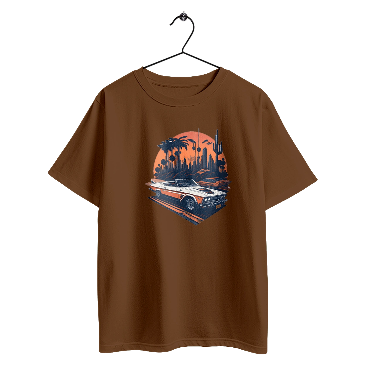 Beautiful car at sunset