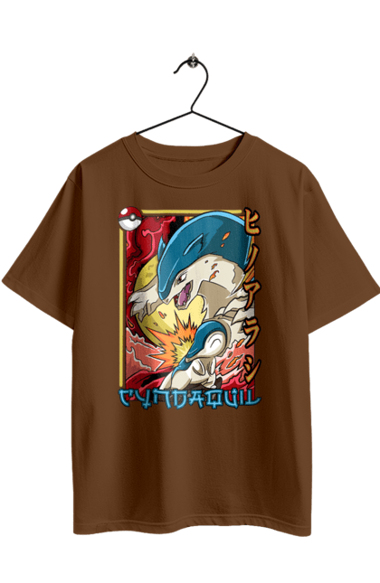 Oversized t-shirt with prints Pokemon Cyndaquil. Cyndaquil, nintendo, pokemon, pokemon go. 2070702