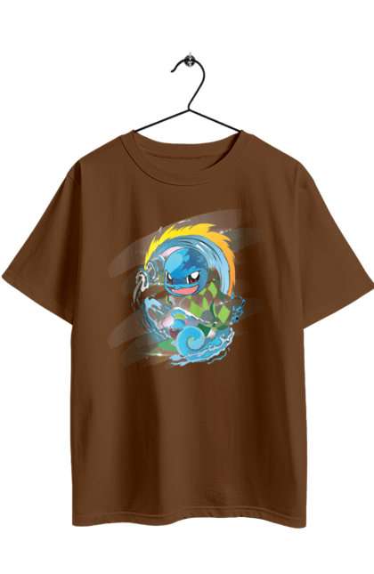 Футболка оверсайз з принтом "Покемон Сквіртл". Nintendo, pokémon go, squirtle, аніме, ігри, покемон, сквіртл. 2070702