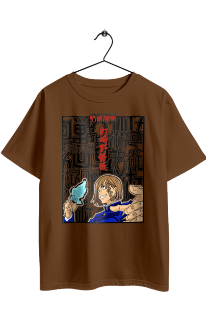 Футболка оверсайз з принтом "Магічна битва Нобара". Anime, jujutsu kaisen, manga, nobara, nobara kugisaki, аніме, магічна битва, манга, нобара, нобара кугісакі. 2070702