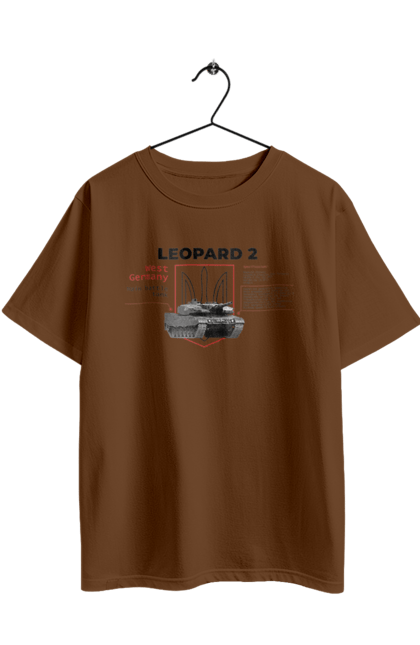 Футболка оверсайз с принтом Leopard 2 английский. Leopard 2, залужный, оружие, танк. 2070702