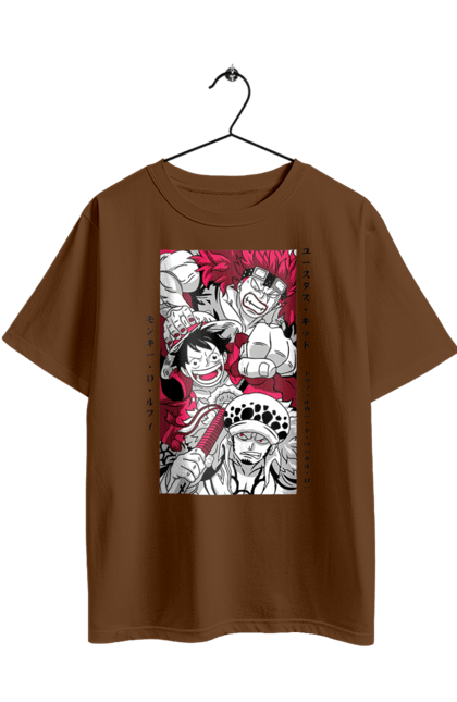 Футболка оверсайз з принтом "Ван Піс Луффі". Luffy, one piece, аніме, ван піс, великий куш, луффі, манга, монки де луффі, пірати. 2070702