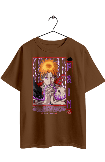 Oversized t-shirt with prints Naruto Yahiko. Akatsuki, anime, character, manga, naruto, ninja, pain, tv series, yahiko. 2070702