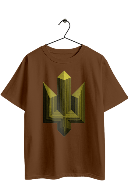 Футболка оверсайз з принтом "Герб могутність". Будь мужнім, будь хоробрим, герб, ми сильні, перемога буде, слава нації, слава україні, сміливість, україна, українська сміливість. 2070702