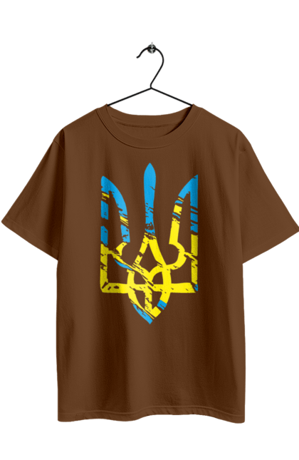 Футболка оверсайз з принтом "З Гербом". Герб, з гербом, з тризубом, патріотична, тризуб, як у порноактора. 2070702