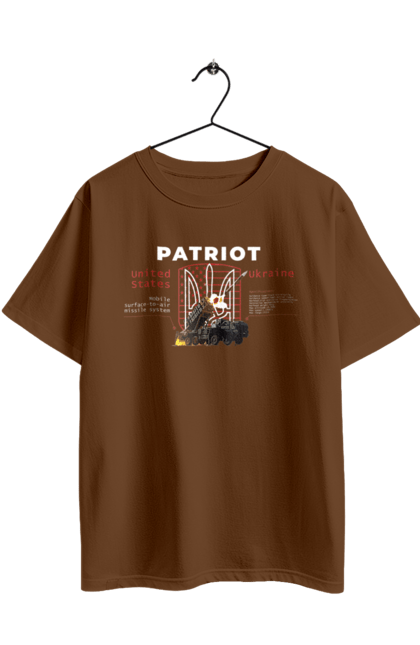 Футболка оверсайз з принтом "Patriot". Caesar, himars, patriot, залужний, зброя. 2070702