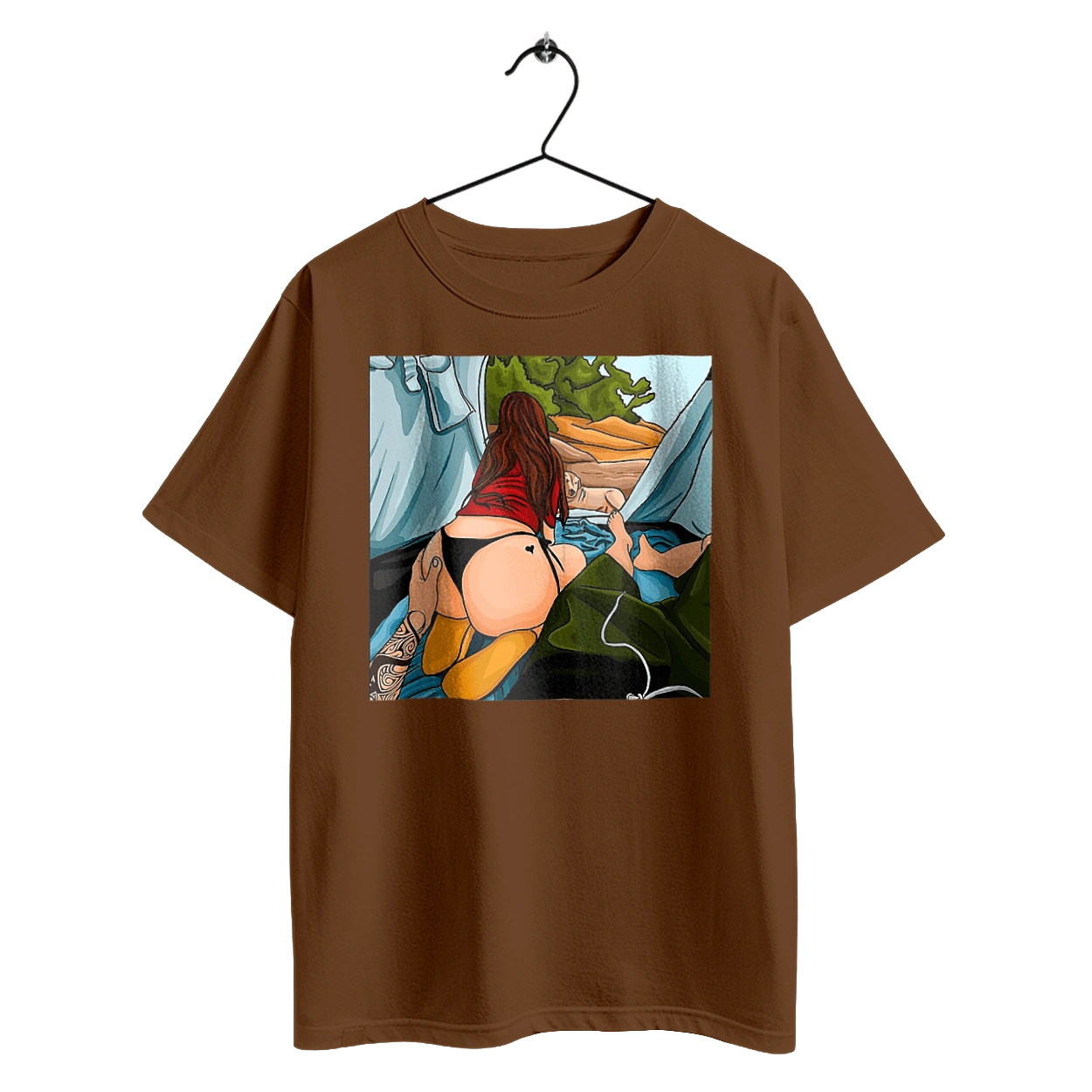 Rest With Favorite In The Tent