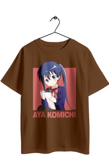 Oversized t-shirt with prints Kiniro Mosaic Aya Komichi. Anime, aya komichi, gold mosaic, kiniro mosaic, kinmoza, manga. 2070702