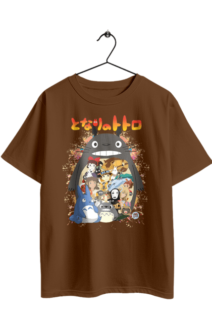 Oversized t-shirt with prints Totoro. Adventures, anime, comedy drama, fantasy, film, my neighbor totoro, tv series. 2070702