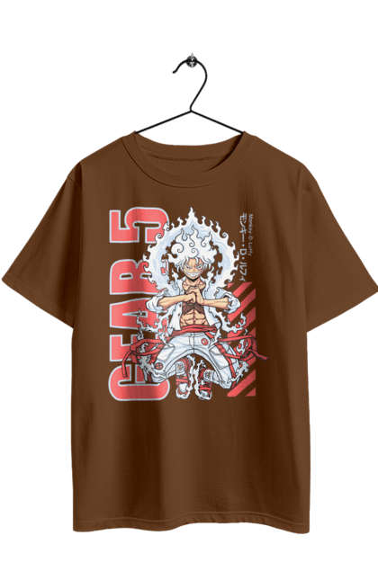 Футболка оверсайз з принтом "Ван Піс Луффі". Luffy, one piece, аніме, ван піс, великий куш, луффі, манга, монки де луффі, пірати. 2070702