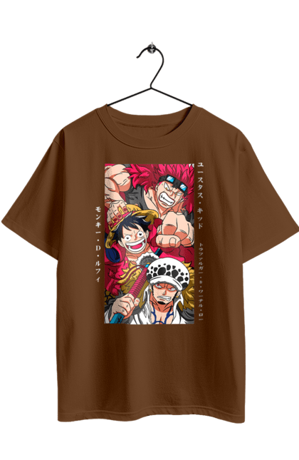 Футболка оверсайз з принтом "Ван Піс Луффі". Luffy, one piece, аніме, ван піс, великий куш, луффі, манга, монки де луффі, пірати. 2070702