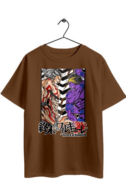 Футболка оверсайз з принтом "Повість про кінець світу Шива та Райден". Anime, manga, raiden, record of ragnarok, shiva, аніме, комікс, манга, райден, шива. 2070702