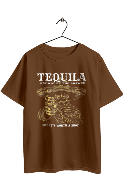 Oversized t-shirt with prints Tequila. Agave, alcohol, mexico, shot, tequila. 2070702