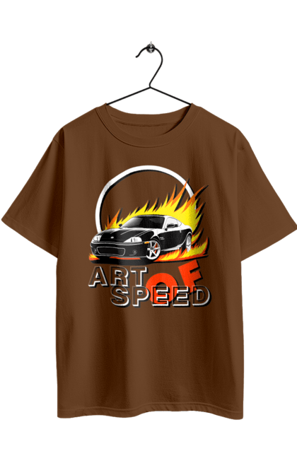 Футболка оверсайз з принтом "Автомобіль у вогні". Авто, автомобіль у вогні, гонка, дрейф, спорт, спортивна машина, швидкість. 2070702