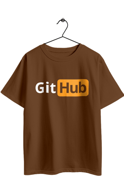 Футболка оверсайз з принтом "Гіт Хаб". Айті, айтішник, гіт хаб, для айтішника, для програміста, подарунок айтішнику, подарунок програмісту, програміст, розробник. 2070702