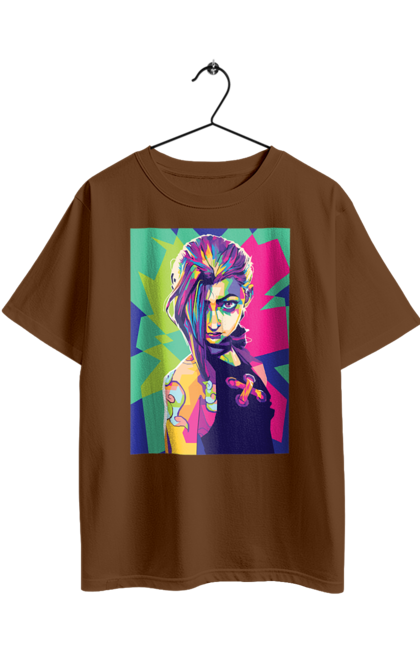 Футболка оверсайз з принтом "Аркейн". Arcane, fortiche, league of legends, riot games, аркейн, вай, джинкс, мультсеріал, фентезі. 2070702