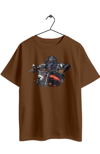 Oversized t-shirt with prints Gorilla On A Moped. Gorilla, moped, speed. 2070702