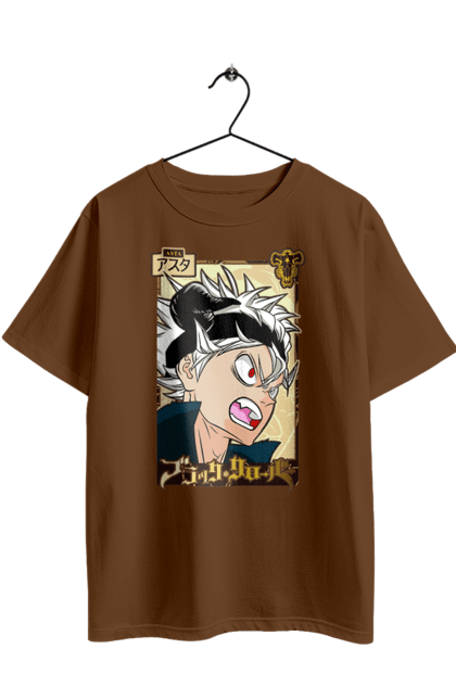 Футболка оверсайз з принтом "Black Clover Аста". Anime, asta, black clover, manga, wizard king, аніме, аста, король магів, манга, чорна конюшина. 2070702