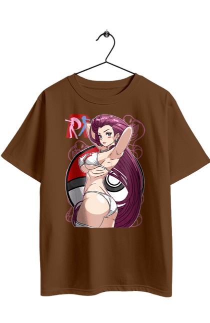 Футболка оверсайз з принтом "Покемон Джессі". Jessie, nintendo, pokémon go, team rocket, аніме, джессі, ігри, команда р, команда ракета, покемон. 2070702