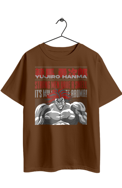 Футболка оверсайз з принтом "Боєць Баки Ханма Юдзіро". Anime, hanma baki, manga, yujiro hanma, аніме, боєць баки, бойові мистецтва, манга, серіал, ханма юдзіро. 2070702