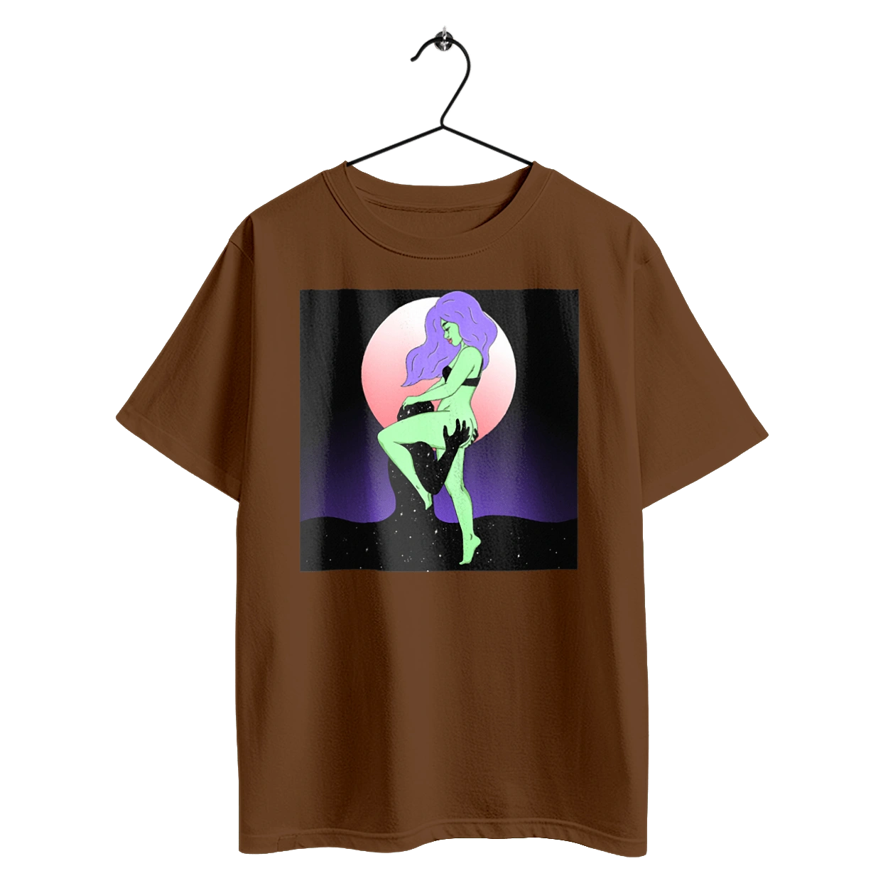 Зеленая Девушка И Луна