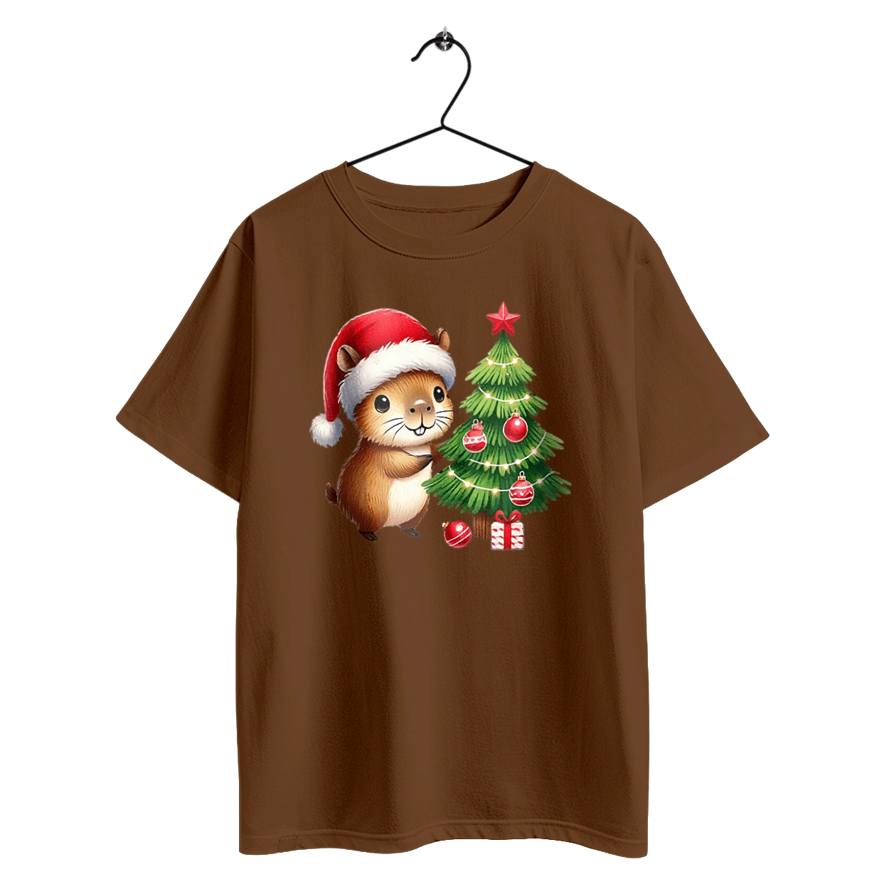 Christmas Capybara with a Tree