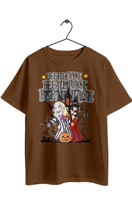 Oversized t-shirt with prints Beetlejuice. Beetlejuice, comedy, ghost, horror, movie, tim burton, warner bros. 2070702