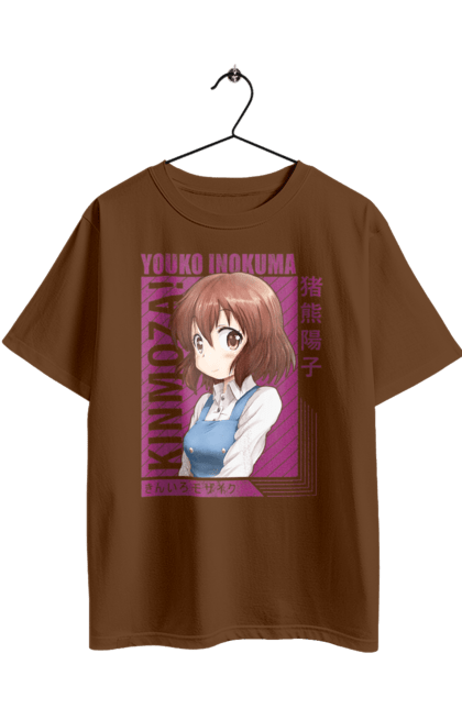 Oversized t-shirt with prints Kiniro Mosaic Yoko Inokuma. Anime, gold mosaic, kiniro mosaic, kinmoza, manga, yoko, yoko inokuma. 2070702