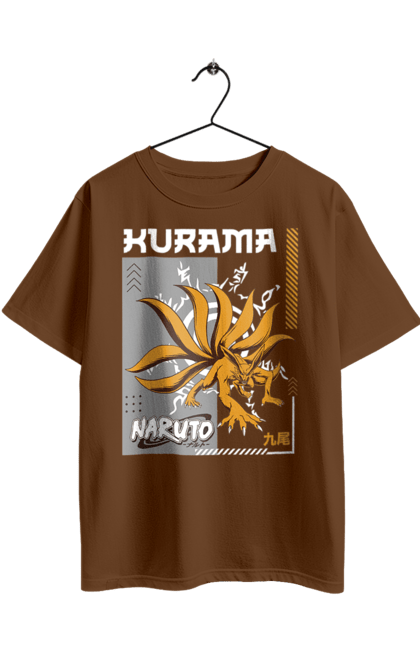 Oversized t-shirt with prints Naruto Kurama. Anime, character, kurama, manga, naruto, ninja, tv series. 2070702