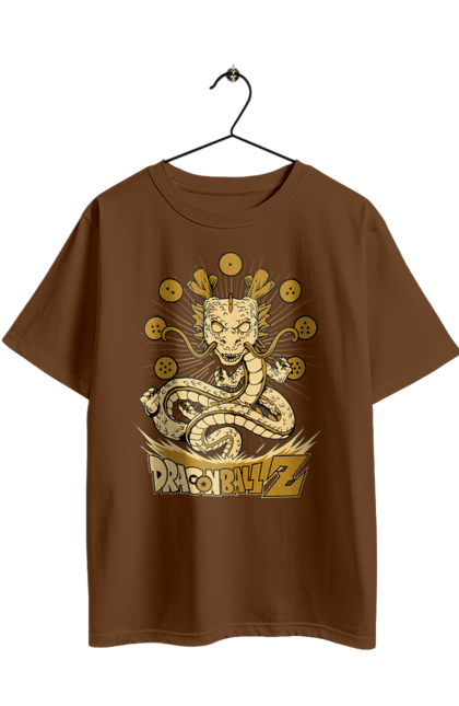 Oversized t-shirt with prints Dragon Ball Shenron. Anime, dragon ball, manga, shenron, tv series. 2070702